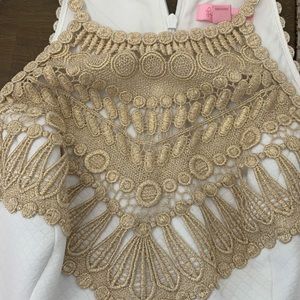 Lily Pulitzer White/Gold Dress